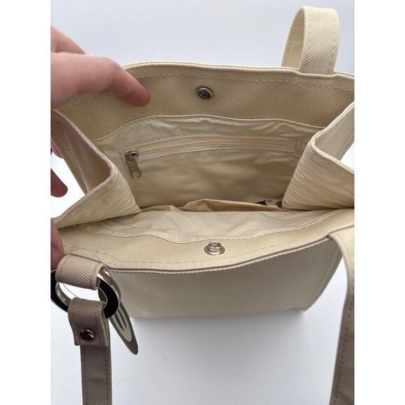 Elle Menno Beige Leather Tote Bag With Adjustable Strap - Picture 3 of 5